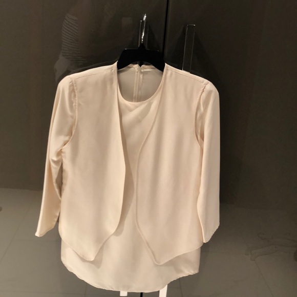 Beige blouse with attached vest - Picture 1 of 1